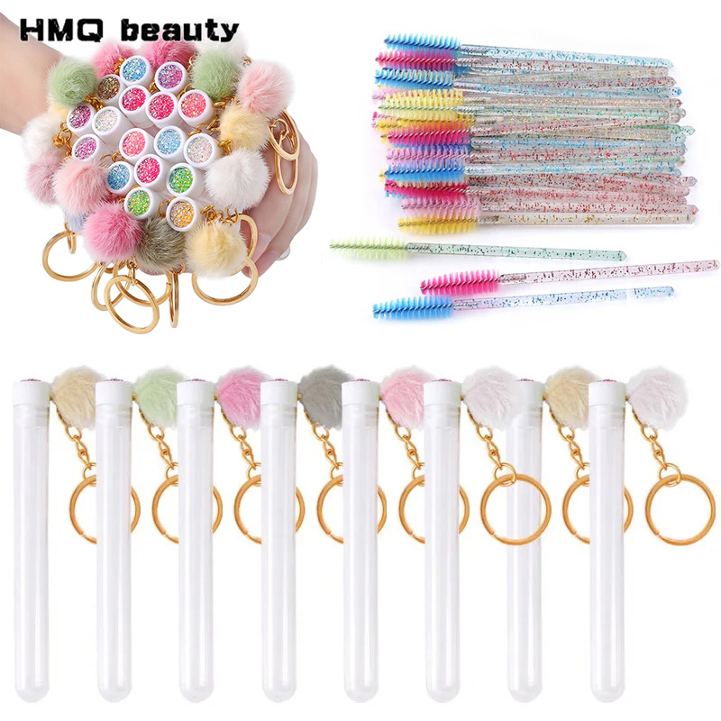 Beauty Makeup Youtube - 50/5pcs Oro Portachiavi Tubo Pennello per