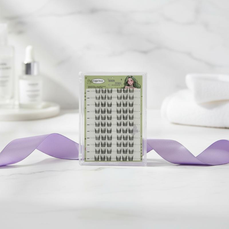 False Eyelashes Natural - Ciglia finte senza colla, applicazione facile,