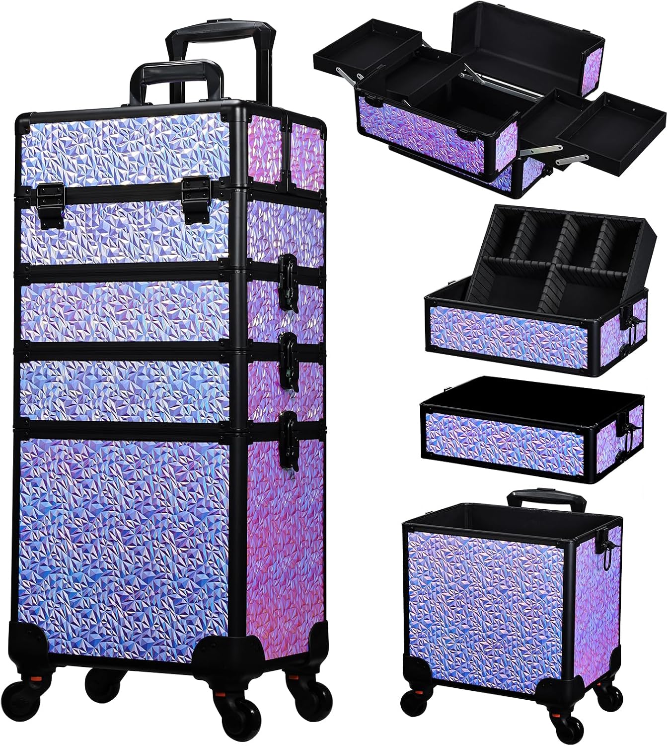 Beauty Makeup & D Anime Studio Vega Baja - Valigia Trucco con Ruote, Grande Carrello