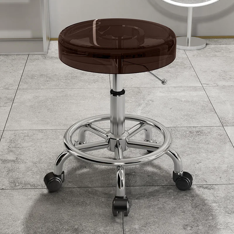 Beauty Makeup Bar - Sgabello Girevole in Acciaio Inox per