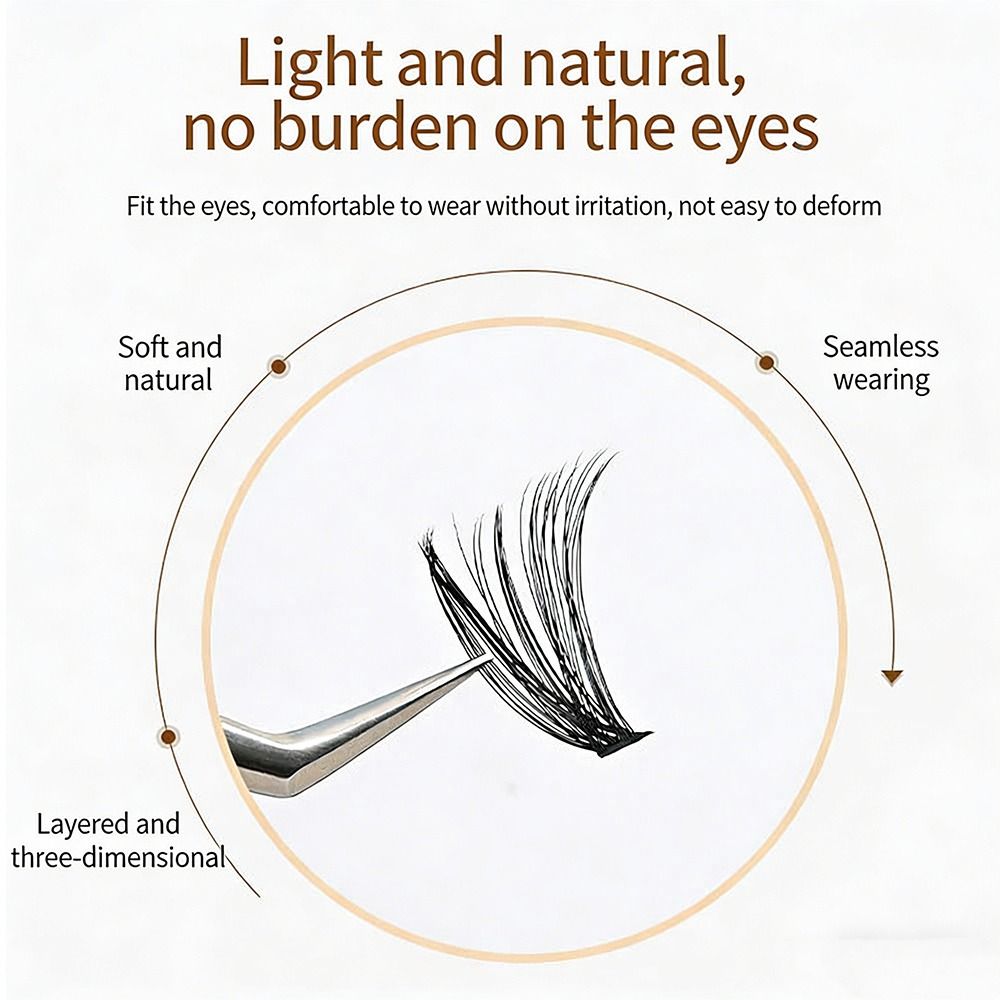 False Eyelashes Natural - Ciglia Finte dall'Aspetto Naturale, Stile Wispy