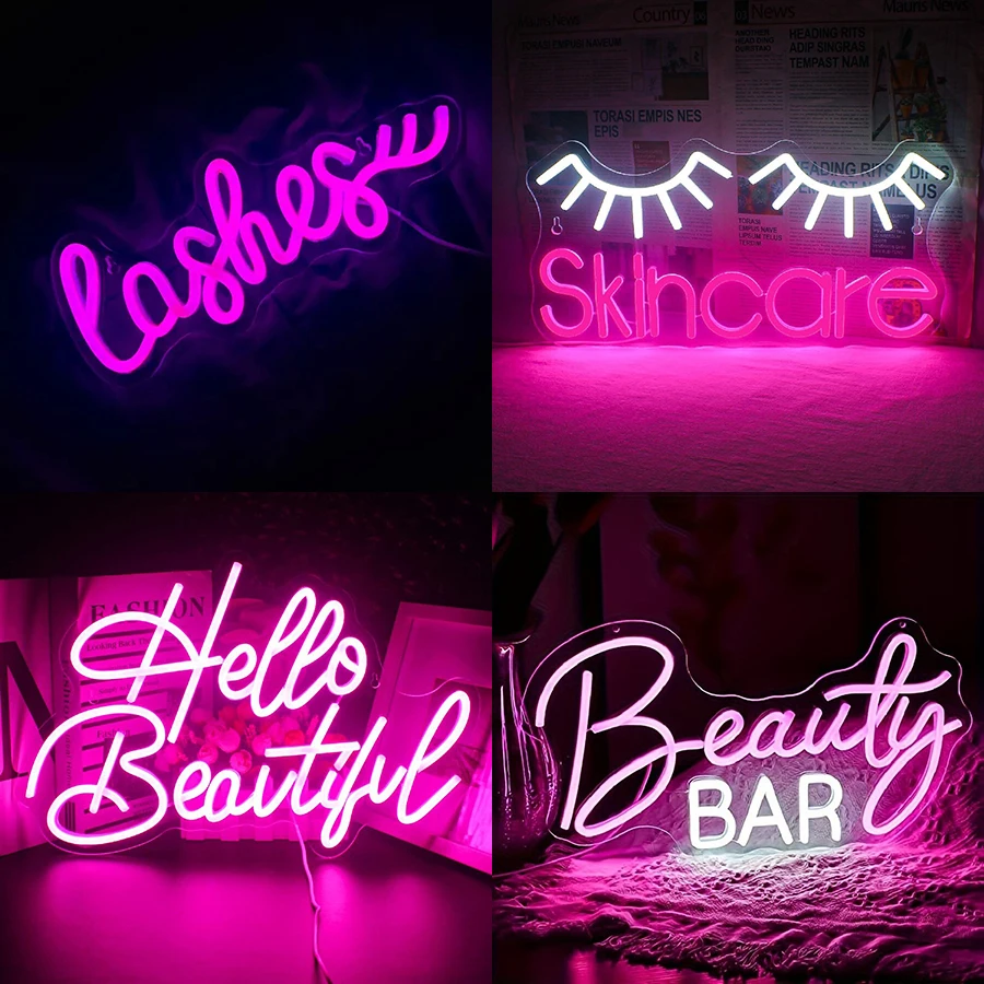 Insegna al neon Ciglia Luce Ro - Beauty Makeup Bar recensione e prezzo